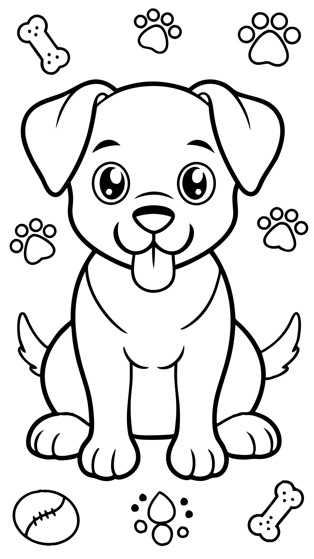 coloriage de chiot imprimable